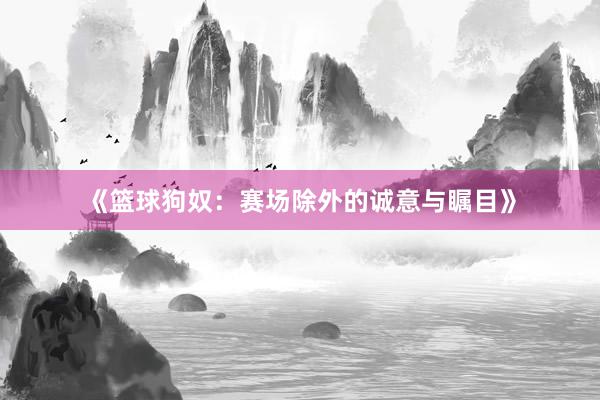 《篮球狗奴：赛场除外的诚意与瞩目》